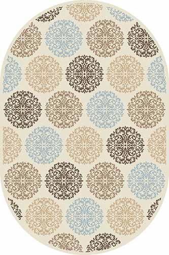 Овальный ковер VALENCIA DELUXE D313 CREAM-L.BLUE Российский ковер ВАЛЕНСИЯ ДЕЛЮКС фабрики Меринос D313 CREAM-L.BLUE Цена указана за 1 квадратный метр