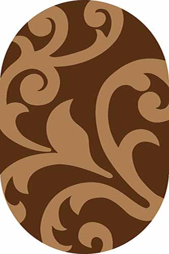 Овальный ковер SUNRISE V809 BROWN Российский ковер САНРАЙЗ фабрики Меринос V809 BROWN Цена указана за 1 квадратный метр