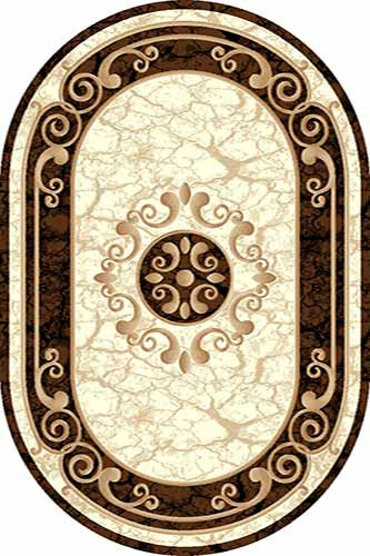Овальный ковер VISION DELUXE carving D045 CREAM-BROWN Российский ковер ВИЖН ДЕЛЮКС фабрики Меринос D045 CREAM-BROWN Цена указана за 1 квадратный метр