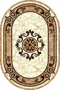 Овальный ковер VISION DELUXE carving D045 CREAM