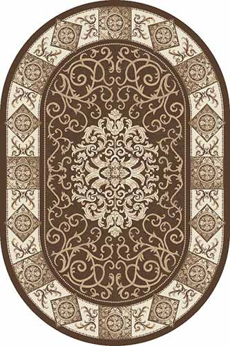 Овальный ковер VALENCIA DELUXE D316 BROWN Российский ковер ВАЛЕНСИЯ ДЕЛЮКС фабрики Меринос D316 BROWN Цена указана за 1 квадратный метр