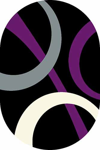 Овальный ковер SUNRISE V810 BLACK-VIOLET Российский ковер САНРАЙЗ фабрики Меринос V810 BLACK-VIOLET Цена указана за 1 квадратный метр