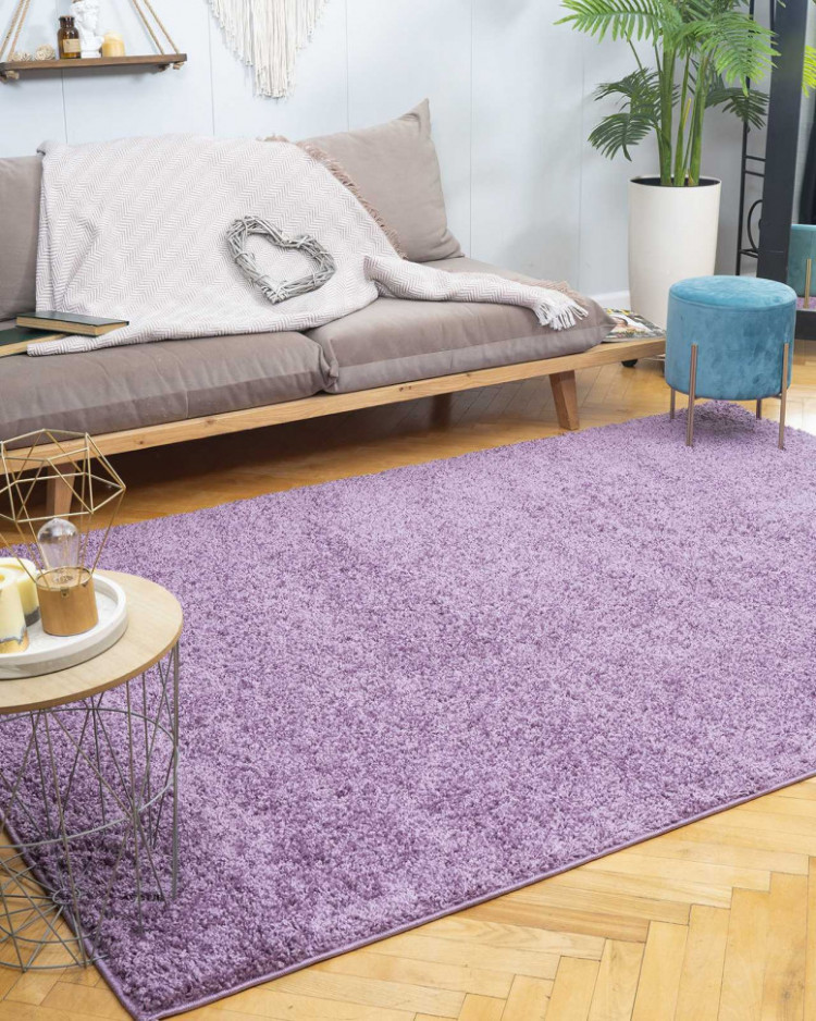Дорожка пушистая (Шагги сиреневый) Высоковорсные дорожки на джутовой основе. Любые размеры на отрез с обработкой краев. Высота ворса 25 мм. Цена за погонный метр.