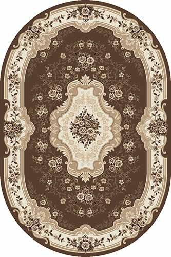 Овальный ковер VALENCIA DELUXE D317 BROWN Российский ковер ВАЛЕНСИЯ ДЕЛЮКС фабрики Меринос D317 BROWN Цена указана за 1 квадратный метр