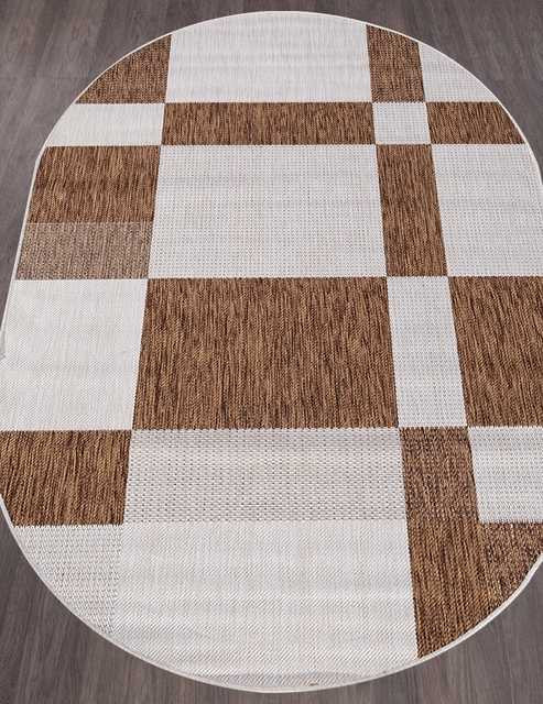 Ковёр VEGAS-S005-CREAM-BROWN-OVAL Российский Ковёр Циновка Вегас.Цена указана за 1 кв/метр.