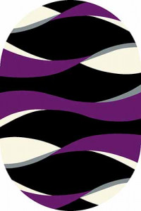 Овальный ковер SUNRISE V811 BLACK-VIOLET