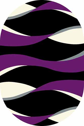 Овальный ковер SUNRISE V811 BLACK-VIOLET Российский ковер САНРАЙЗ фабрики Меринос V811 BLACK-VIOLET Цена указана за 1 квадратный метр