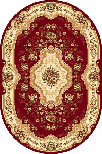 Овальный ковер VALENCIA DELUXE D317 RED Российский ковер ВАЛЕНСИЯ ДЕЛЮКС фабрики Меринос D317 RED Цена указана за 1 квадратный метр