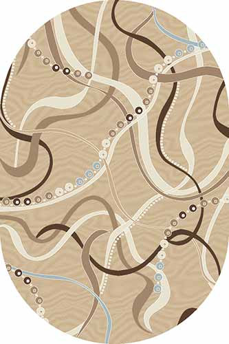 Овальный ковер VALENCIA DELUXE D320 BEIGE-BROWN Российский ковер ВАЛЕНСИЯ ДЕЛЮКС фабрики Меринос D320 BEIGE-BROWN Цена указана за 1 квадратный метр