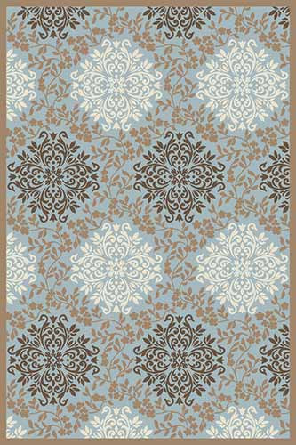 Прямоугольный ковер VALENCIA DELUXE D374 L.BLUE-BROWN Российский ковер ВАЛЕНСИЯ ДЕЛЮКС фабрики Меринос D374 L.BLUE-BROWN Цена указана за 1 квадратный метр