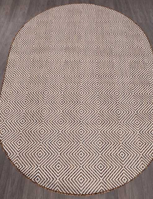 Ковёр VEGAS-S006-CREAM-BROWN-OVAL Российский Ковёр Циновка Вегас.Цена указана за 1 кв/метр.