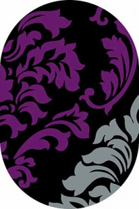 Овальный ковер SUNRISE V812 BLACK-VIOLET