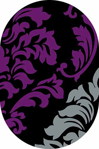 Овальный ковер SUNRISE V812 BLACK-VIOLET Российский ковер САНРАЙЗ фабрики Меринос V812 BLACK-VIOLET Цена указана за 1 квадратный метр