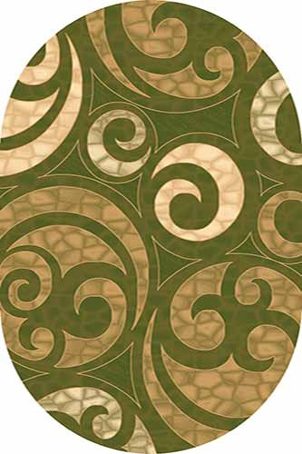 Овальный ковер KAMEA carving 1068 GREEN Российский ковер Камея Карвинг фабрики Меринос 1068 GREEN Цена указана за 1 квадратный метр