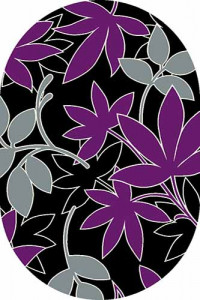 Овальный ковер SUNRISE V814 BLACK-VIOLET