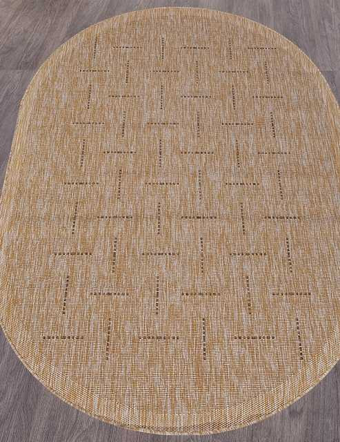 Ковёр VEGAS-S008-BEIGE-BROWN-OVAL Российский Ковёр Циновка Вегас.Цена указана за 1 кв/метр.