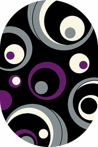 Овальный ковер SUNRISE V815 BLACK-VIOLET Российский ковер САНРАЙЗ фабрики Меринос V815 BLACK-VIOLET Цена указана за 1 квадратный метр