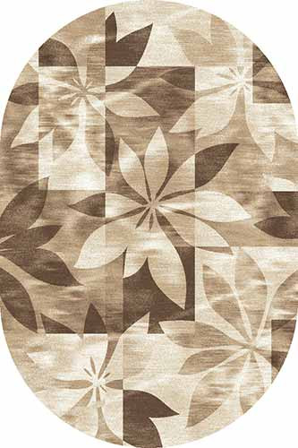 Овальный ковер VALENCIA DELUXE D334 CREAM-BROWN Российский ковер ВАЛЕНСИЯ ДЕЛЮКС фабрики Меринос D334 CREAM-BROWN Цена указана за 1 квадратный метр