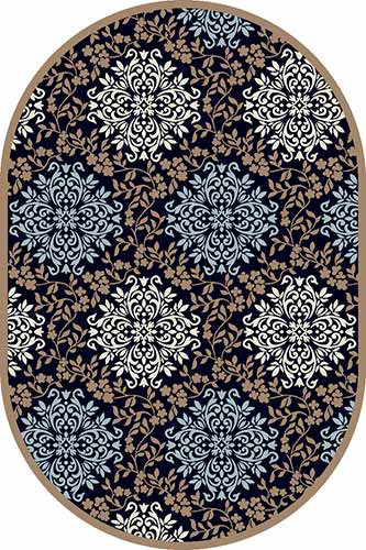 Овальный ковер VALENCIA DELUXE D374 D.NAVY-BROWN Российский ковер ВАЛЕНСИЯ ДЕЛЮКС фабрики Меринос D374 D.NAVY-BROWN Цена указана за 1 квадратный метр