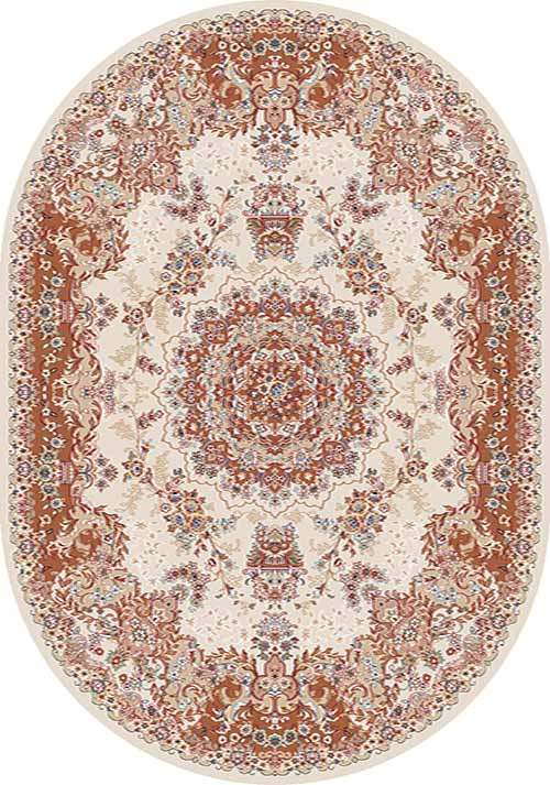 Овальный ковер SHAHREZA D211 CREAM-TERRA Российский ковер ШАХРЕЗА фабрики Меринос D211 CREAM-TERRA Цена указана за 1 квадратный метр