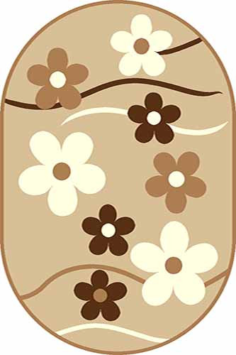 Овальный ковер SUNRISE V117 BEIGE Российский ковер САНРАЙЗ фабрики Меринос V117 BEIGE Цена указана за 1 квадратный метр