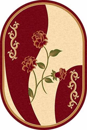 Овальный ковер KAMEA carving 5275 RED Российский ковер Камея Карвинг фабрики Меринос 5275 RED Цена указана за 1 квадратный метр