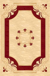 Прямоугольный ковер KAMEA carving 5333 CREAM-RED