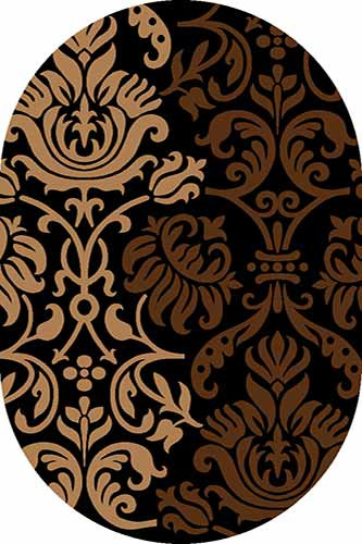 Овальный ковер SUNRISE V826 BLACK-BROWN Российский ковер САНРАЙЗ фабрики Меринос V826 BLACK-BROWN Цена указана за 1 квадратный метр