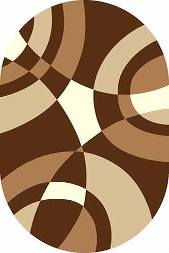 Овальный ковер SUNRISE V827 BROWN Российский ковер САНРАЙЗ фабрики Меринос V827 BROWN Цена указана за 1 квадратный метр