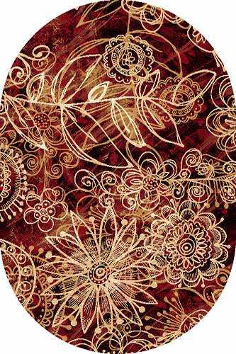 Овальный ковер LAGUNA D354 RED Российский ковер ЛАГУНА фабрики Меринос D354 RED Цена указана за 1 квадратный метр