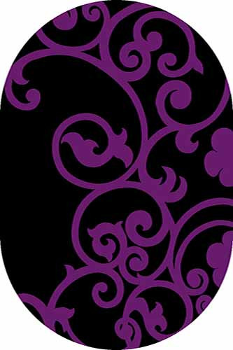 Овальный ковер VISION DELUXE carving V805 BLACK-VIOLET Российский ковер ВИЖН ДЕЛЮКС фабрики Меринос V805 BLACK-VIOLET Цена указана за 1 квадратный метр