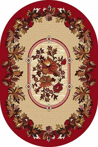 Овальный ковер LAGUNA LSK5 RED Российский ковер ЛАГУНА фабрики Меринос LSK5 RED Цена указана за 1 квадратный метр