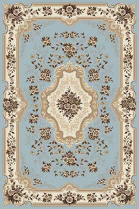 Прямоугольный ковер VALENCIA DELUXE D317 L.BLUE-BROWN