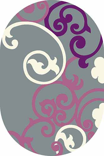 Овальный ковер VISION DELUXE carving V805 GRAY-LILAC Российский ковер ВИЖН ДЕЛЮКС фабрики Меринос V805 GRAY-LILAC Цена указана за 1 квадратный метр