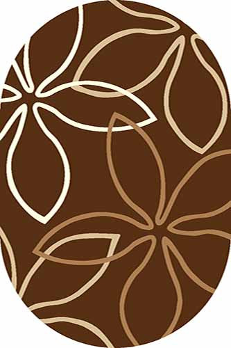 Овальный ковер VISION DELUXE carving V806 BROWN Российский ковер ВИЖН ДЕЛЮКС фабрики Меринос V806 BROWN Цена указана за 1 квадратный метр