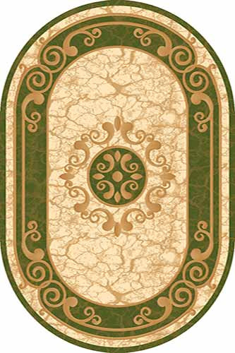 Овальный ковер KAMEA carving D045 GREEN Российский ковер Камея Карвинг фабрики Меринос D045 GREEN Цена указана за 1 квадратный метр