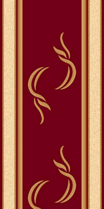 Ковровая дорожка (тканная) Valencia 14 красный Высота ворса  11 мм. Количество ворсовых точек на кв.м.: 320. Состав  Хитсэт  100%. Вес м2: 2050 г. Рулон 25 метров. Цена указана за 1 погонный метр. Отрежем любые размеры до 1 сантиметра!