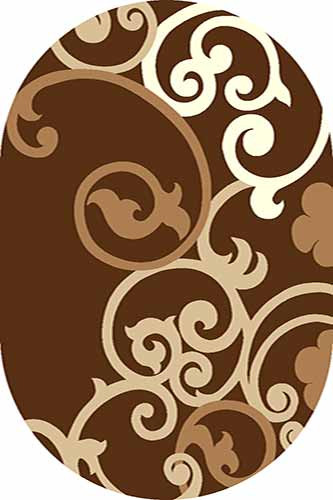 Овальный ковер SUNRISE V805 BROWN Российский ковер САНРАЙЗ фабрики Меринос V805 BROWN Цена указана за 1 квадратный метр