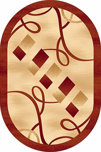 Овальный ковер KAMEA carving D054 RED Российский ковер Камея Карвинг фабрики Меринос D054 RED Цена указана за 1 квадратный метр