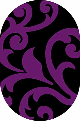 Овальный ковер VISION DELUXE carving V809 BLACK-VIOLET Российский ковер ВИЖН ДЕЛЮКС фабрики Меринос V809 BLACK-VIOLET Цена указана за 1 квадратный метр