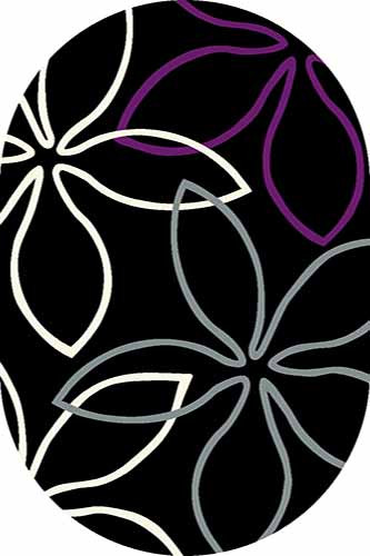 Овальный ковер SUNRISE V806 BLACK-GRAY Российский ковер САНРАЙЗ фабрики Меринос V806 BLACK-GRAY Цена указана за 1 квадратный метр