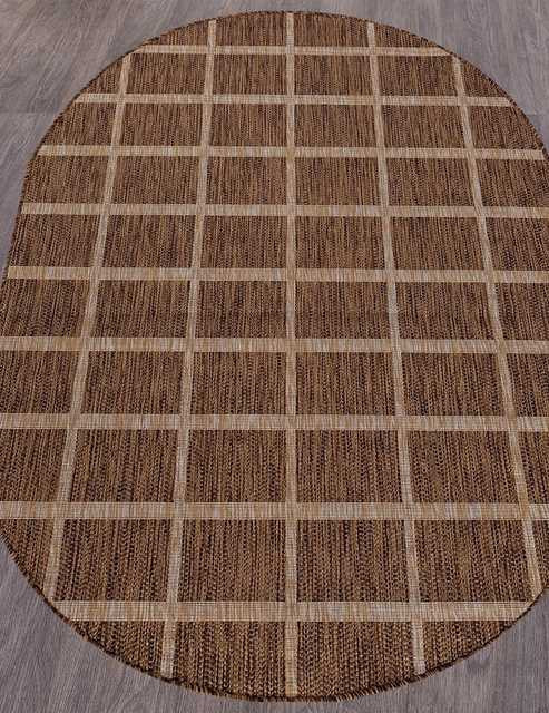 Ковёр VEGAS-S004-BROWN-OVAL Российский Ковёр Циновка Вегас.Цена указана за 1 кв/метр.