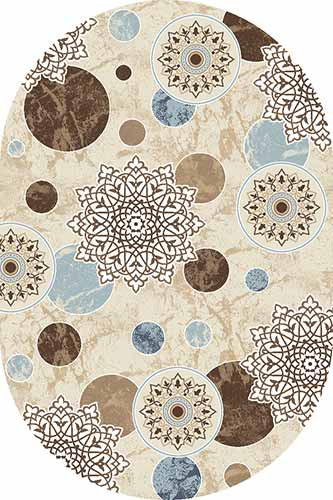Овальный ковер VALENCIA DELUXE D309 CREAM-BROWN Российский ковер ВАЛЕНСИЯ ДЕЛЮКС фабрики Меринос D309 CREAM-BROWN Цена указана за 1 квадратный метр