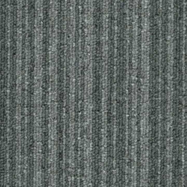 Ковровая Плитка Stripe (Страйп) 139 Серый-белый    Высота ворса: 2.6 мм   Общая толщина: 6.0 мм   Тип основы: Битум   